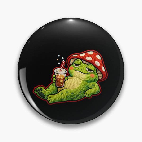 Item preview, Cute Chill Drink Frog – Cool Attitude Aesthetic Design designed and sold by ColorSplash123.