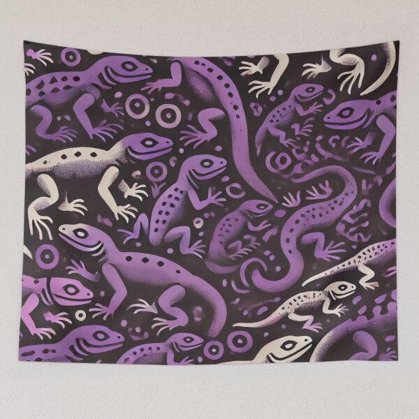Item preview, Neon Tree Frog Pattern on Black – Tropical Frog  designed and sold by TEEJAMBOREE.