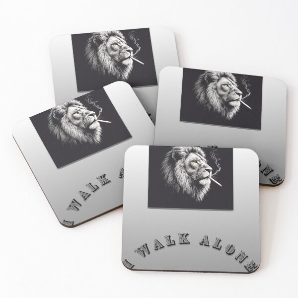 Item preview, I Walk Alone Lion Smoking – Alpha Mindset Dark Aesthetic Streetwear Design designed and sold by UmarSBazaaR.