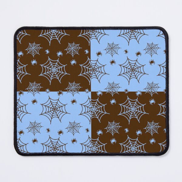Item preview, Ice blue and dark red interchange web pattern designed and sold by serenebookworm.