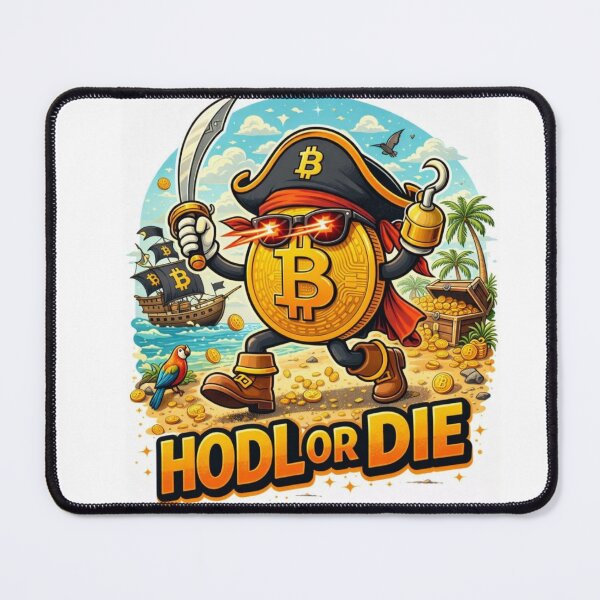 Item preview, HODL or DIE – Bitcoin Pirate Crypto Meme Design designed and sold by Conviction studio.