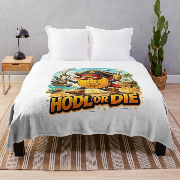 Item preview, HODL or DIE – Bitcoin Pirate Crypto Meme Design designed and sold by Conviction studio.