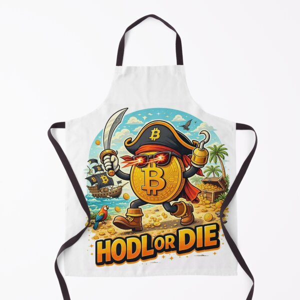 Item preview, HODL or DIE – Bitcoin Pirate Crypto Meme Design designed and sold by Conviction studio.