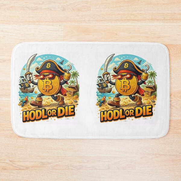 Item preview, HODL or DIE – Bitcoin Pirate Crypto Meme Design designed and sold by Conviction studio.