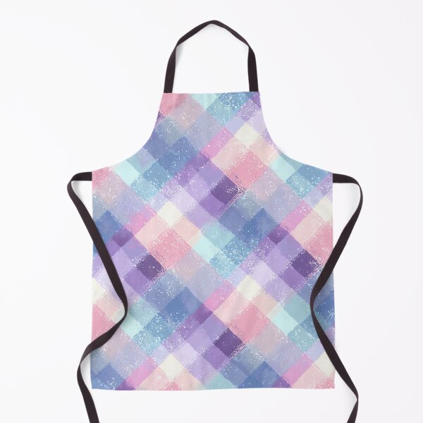 Item preview, Pastel Blue Purple Plaid Pattern, Diagonal Watercolor Check Design Seamless designed and sold by Nyx Creates.