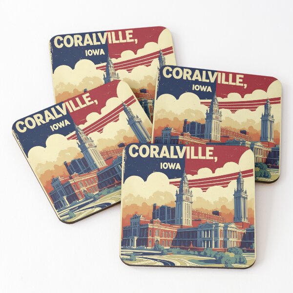 Item preview, Coralville Iowa 1950s USA Vintage Travel Tourism designed and sold by TravelersGems.