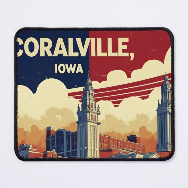 Item preview, Coralville Iowa 1950s USA Vintage Travel Tourism designed and sold by TravelersGems.