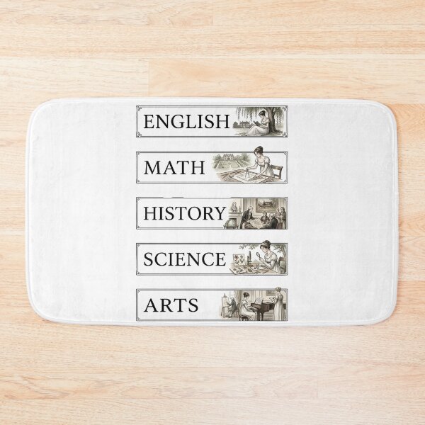 Item preview, Regency Pride and Prejudice English Math History Science Arts Labels designed and sold by Fenay Designs.