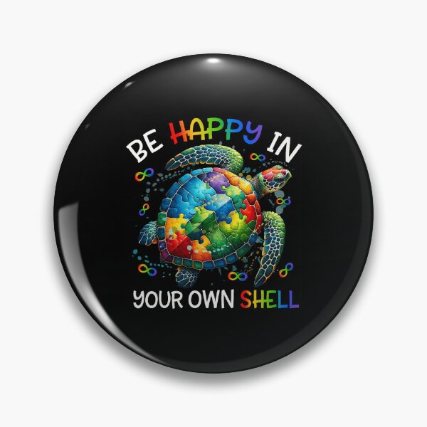 Item preview, Be Happy In Your Own Shell Autism Awareness Puzzle Pieces Turtle Animal designed and sold by RobertLeibowitz.