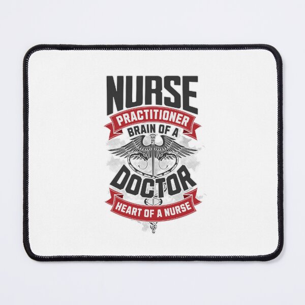 Item preview, nurse practitioner brain of a docto heart of a nurse designed and sold by stylboutique.