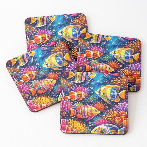 Item preview, Colorful Tropical Fish Scene designed and sold by perezcorner.