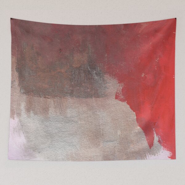 Item preview, Abstract Art Red & Silver | Warm, Earthly Colors designed and sold by idledaze.