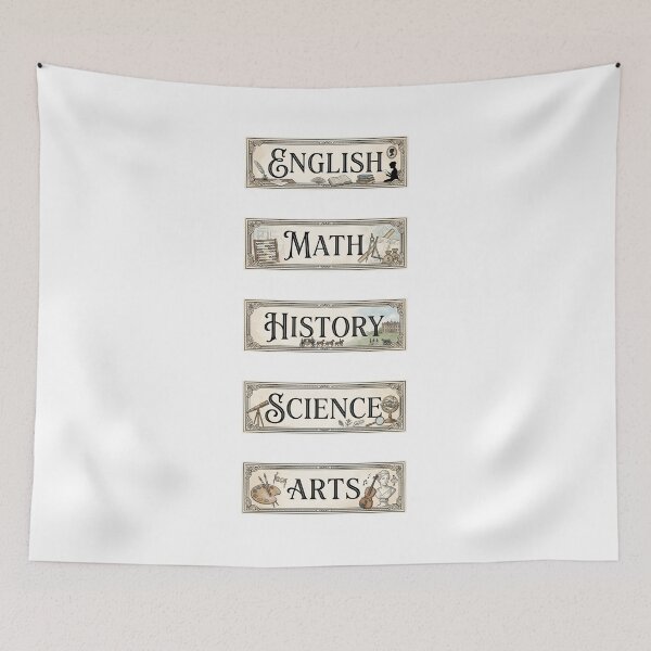 Item preview, Pride and Prejudice English Math History Science Arts Labels Shirt designed and sold by Fenay Designs.