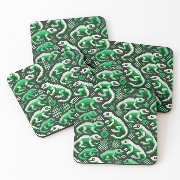 Item preview, Neon Tree Frog Pattern on Black – Tropical Frog  designed and sold by TEEJAMBOREE.