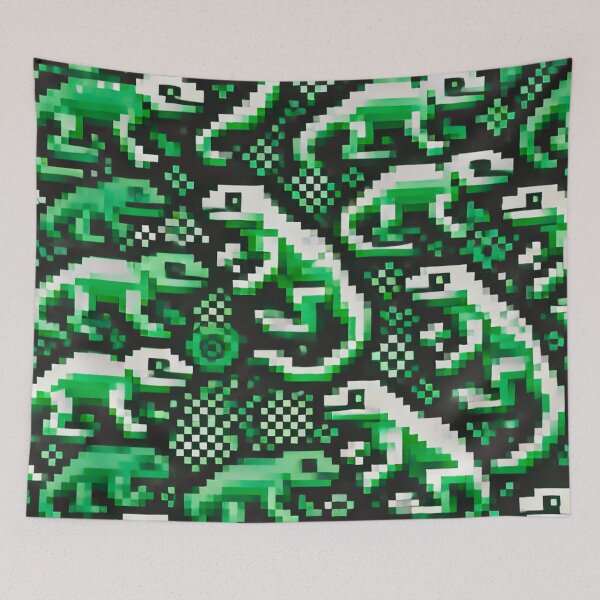 Item preview, Neon Tree Frog Pattern on Black – Tropical Frog  designed and sold by TEEJAMBOREE.