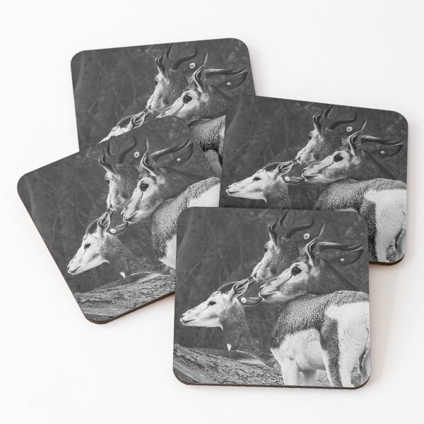 Item preview, Monochrome Gazelle Herd - High Detail Wildlife Art designed and sold by AbulailArt.