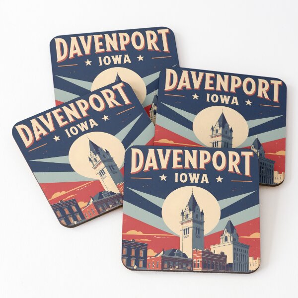Item preview, Davenport Iowa 1950s USA Vintage Travel Tourism designed and sold by TravelersGems.