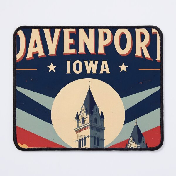 Item preview, Davenport Iowa 1950s USA Vintage Travel Tourism designed and sold by TravelersGems.