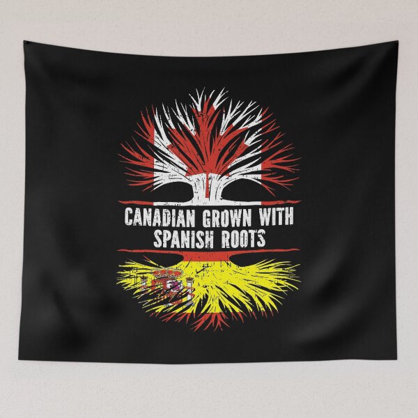 Item preview, Canadian Grown with Spanish Roots Canada Flag designed and sold by CosmoKitsch.