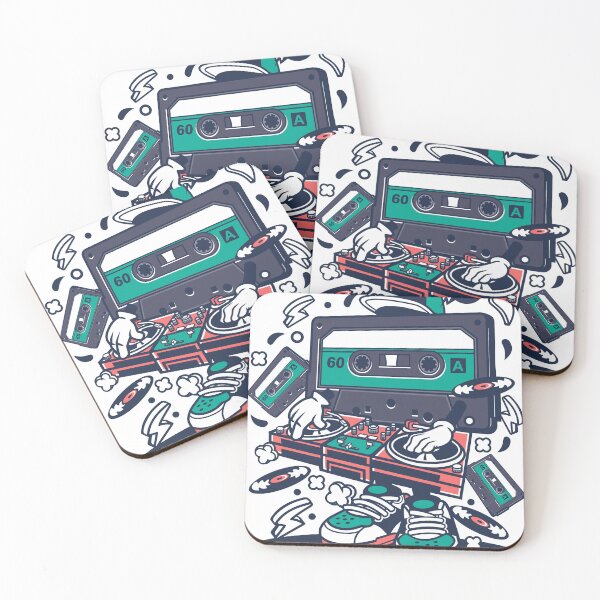 Item preview, Retro Hip Hop DJ Cassette Turntable, Vinyl Sneakers, Street Art Gift designed and sold by CLC54.