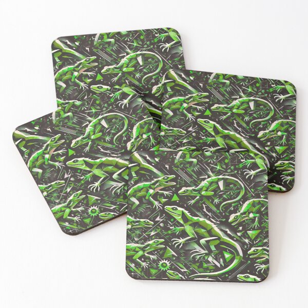 Item preview, Neon Tree Frog Pattern on Black – Tropical Frog  designed and sold by TEEJAMBOREE.