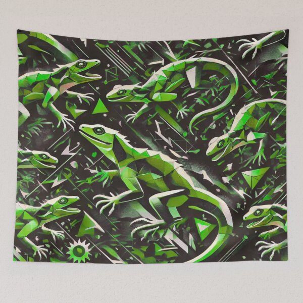 Item preview, Neon Tree Frog Pattern on Black – Tropical Frog  designed and sold by TEEJAMBOREE.