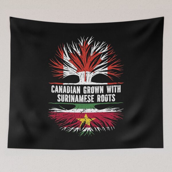 Item preview, Canadian Grown with Surinamese Roots Canada Flag designed and sold by CosmoKitsch.