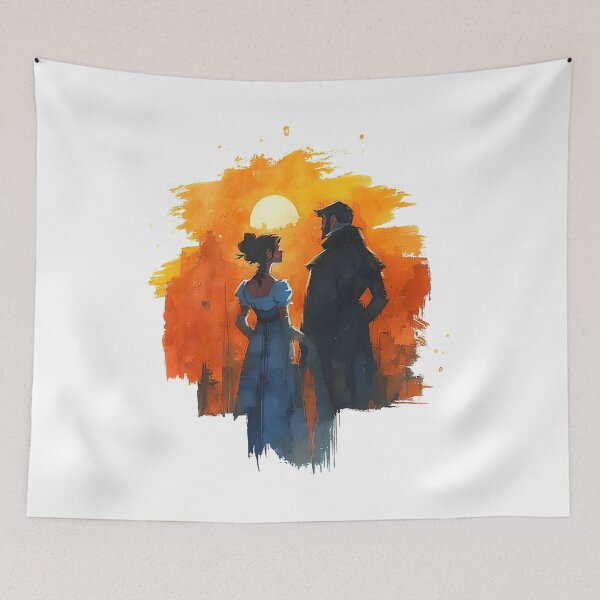 Item preview, Romantic Sunset Pride and Prejudice Jane Austen Regency Couple designed and sold by Fenay Designs.