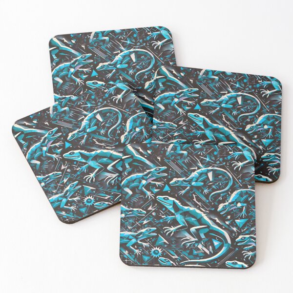 Item preview, Neon Tree Frog Pattern on Black – Tropical Frog  designed and sold by TEEJAMBOREE.
