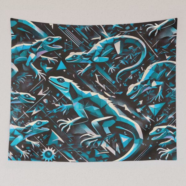 Item preview, Neon Tree Frog Pattern on Black – Tropical Frog  designed and sold by TEEJAMBOREE.