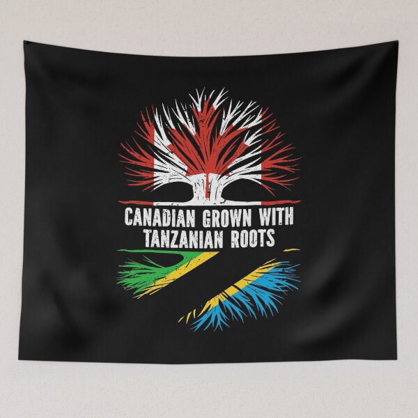 Item preview, Canadian Grown with Tanzanian Roots Canada Flag designed and sold by CosmoKitsch.