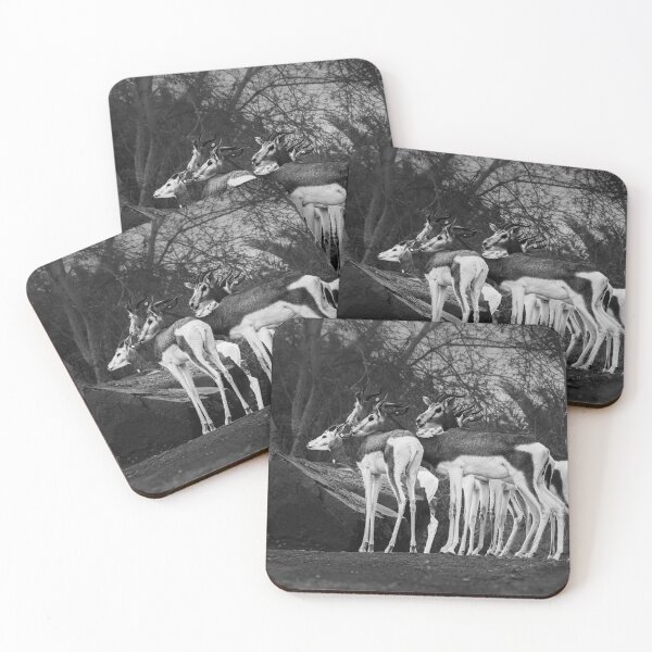 Item preview, Monochrome Gazelles - Wildlife in Black and White designed and sold by AbulailArt.