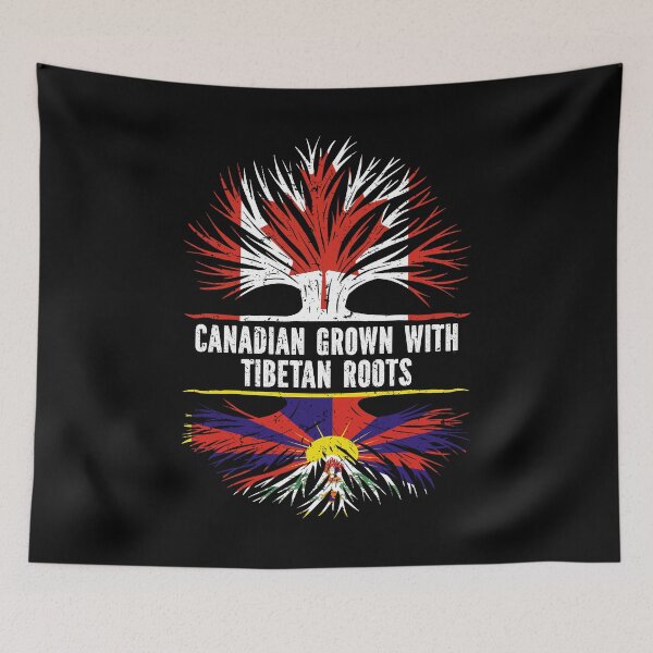 Item preview, Canadian Grown with Tibetan Roots Canada Flag designed and sold by CosmoKitsch.