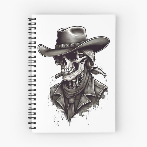Item preview, Cowboy Skeleton, Cigar Hat, Glasses, Dark Art Western Gift, Skull designed and sold by CLC54.