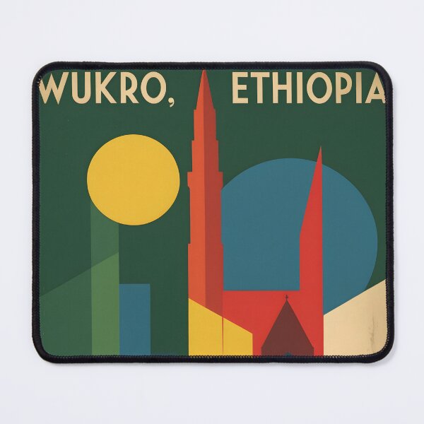 Item preview, Wukro Ethiopia Retro Vintage Travel Design designed and sold by TravelersGems.