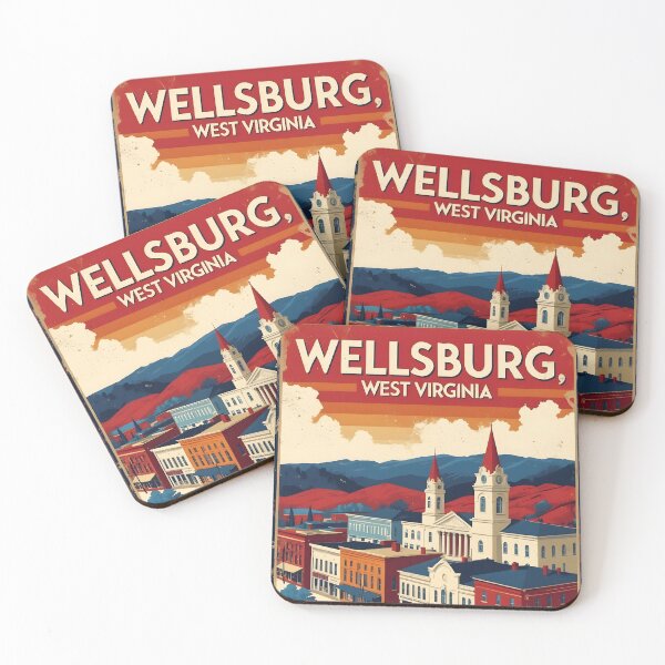 Item preview, Wellsburg West Virginia 1950s USA Vintage Travel Tourism designed and sold by TravelersGems.