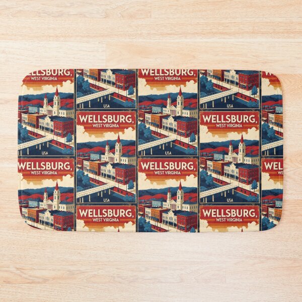 Item preview, Wellsburg West Virginia 1950s USA Vintage Travel Tourism designed and sold by TravelersGems.