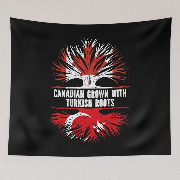 Item preview, Canadian Grown with Turkish Roots Canada Flag designed and sold by CosmoKitsch.