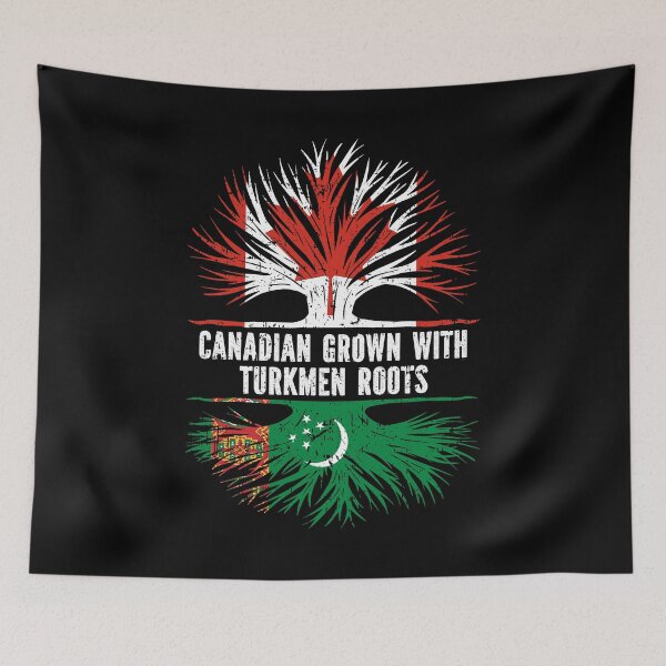 Item preview, Canadian Grown with Turkmen Roots Canada Flag designed and sold by CosmoKitsch.