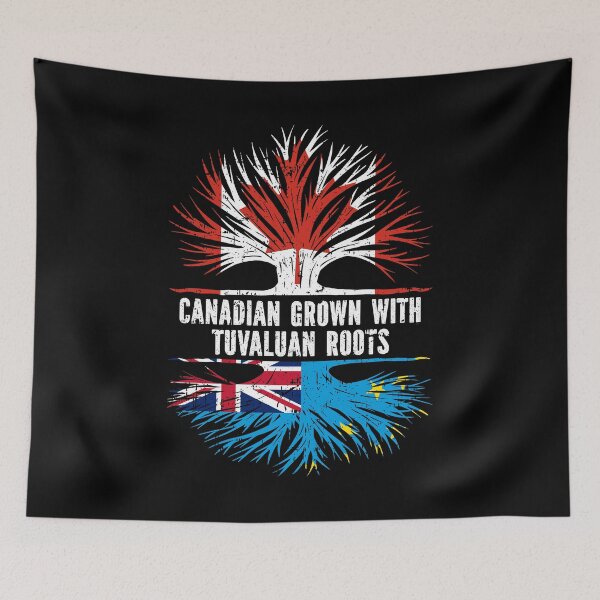 Item preview, Canadian Grown with Tuvaluan Roots Canada Flag designed and sold by CosmoKitsch.