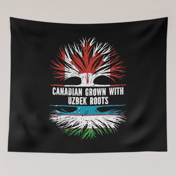 Item preview, Canadian Grown with Uzbek Roots Canada Flag designed and sold by CosmoKitsch.