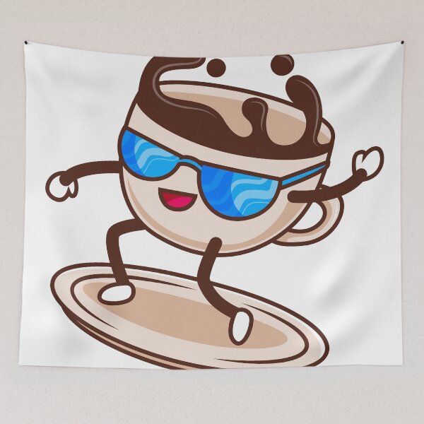 Item preview, Surfer Coffee Mug with Cool Kawaii Glasses - Funny Coffee Gift - Morning Gift designed and sold by CLC54.