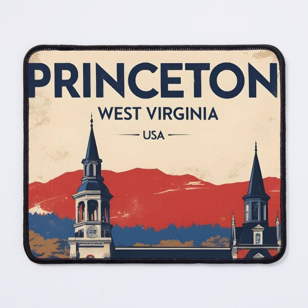 Item preview, Princeton West Virginia 1950s USA Vintage Travel Tourism designed and sold by TravelersGems.
