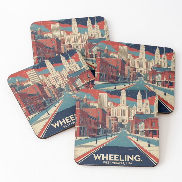 Item preview, Wheeling West Virginia 1950s USA Vintage Travel Tourism designed and sold by TravelersGems.