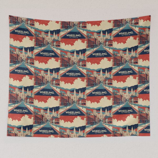 Item preview, Wheeling West Virginia 1950s USA Vintage Travel Tourism designed and sold by TravelersGems.