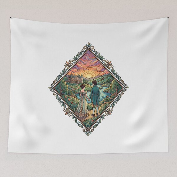 Item preview, Vintage Diamond Frame Pride and Prejudice Pemberley Romance designed and sold by Fenay Designs.