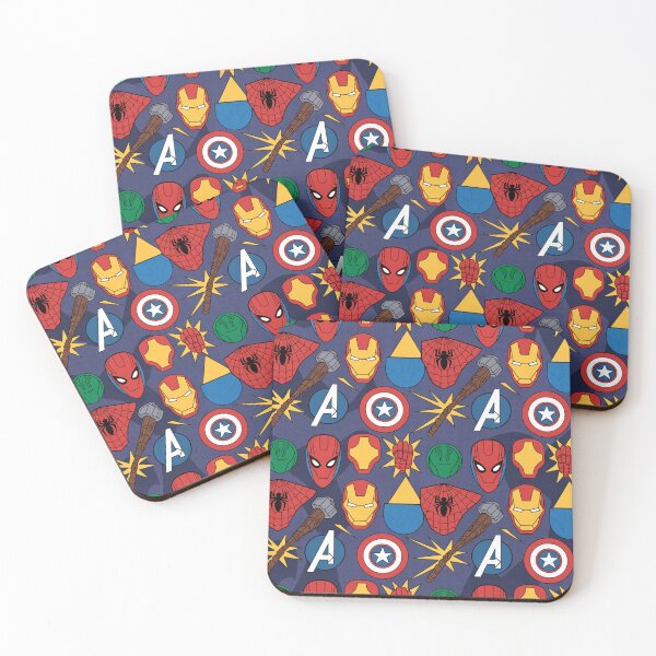Item preview, Marvel Avengers Seamless Pattern – Superhero Icons designed and sold by Midnight Veil Designs.