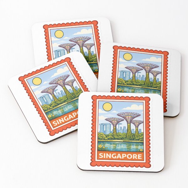 Item preview, Singapore Gardens by the Bay Travel Stamp Sticker Magnet designed and sold by CLOUTKULT.