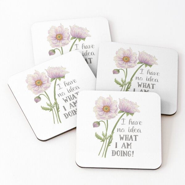 Item preview, I Have No Idea What I am Doing Purple Flowers  designed and sold by NaughtyFlorals.