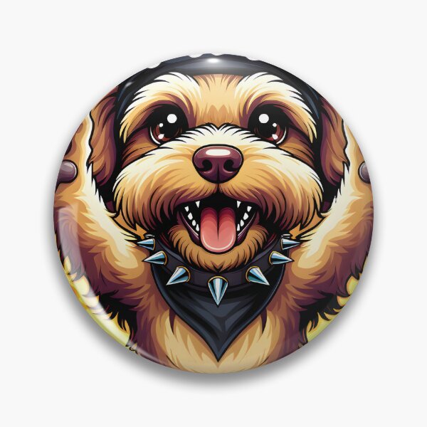 Item preview, Heavy Metal Cockapoo with Fire and Lightning - Gift for Metal Heads designed and sold by Dazzio Designs.